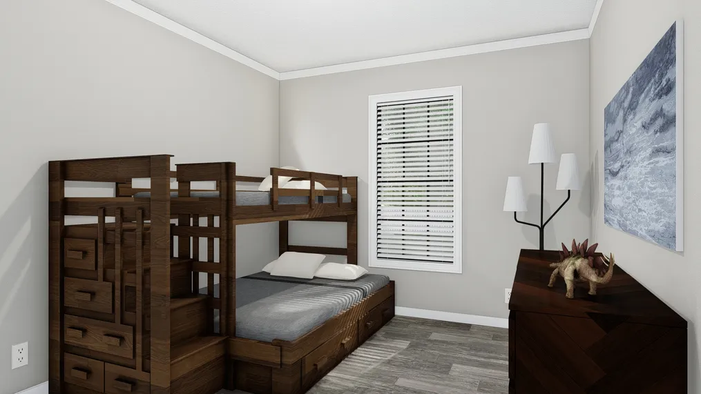 The THE LIL' EASY Bedroom. This Manufactured Mobile Home features 3 bedrooms and 2 baths.