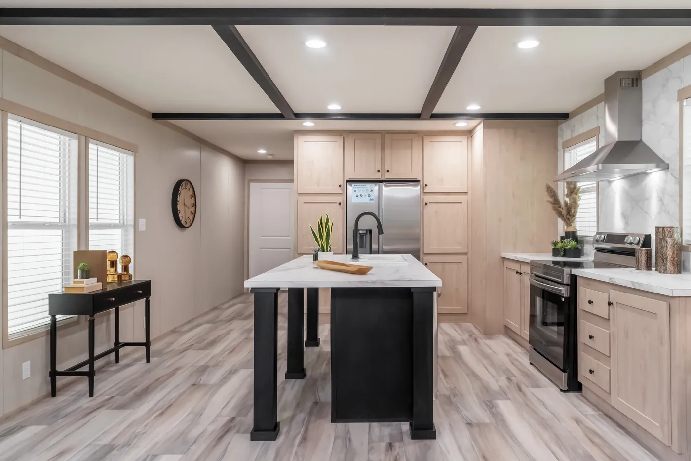 The ANNIVERSARY JEWEL Kitchen. This Manufactured Mobile Home features 3 bedrooms and 2 baths.