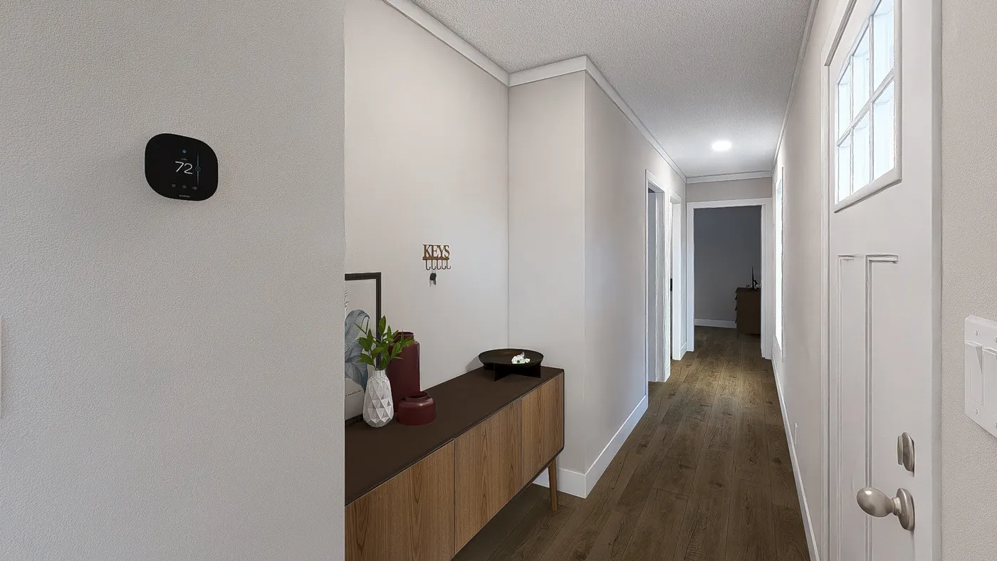 The RHYTHM NATION Foyer. This Manufactured Mobile Home features 3 bedrooms and 2 baths.