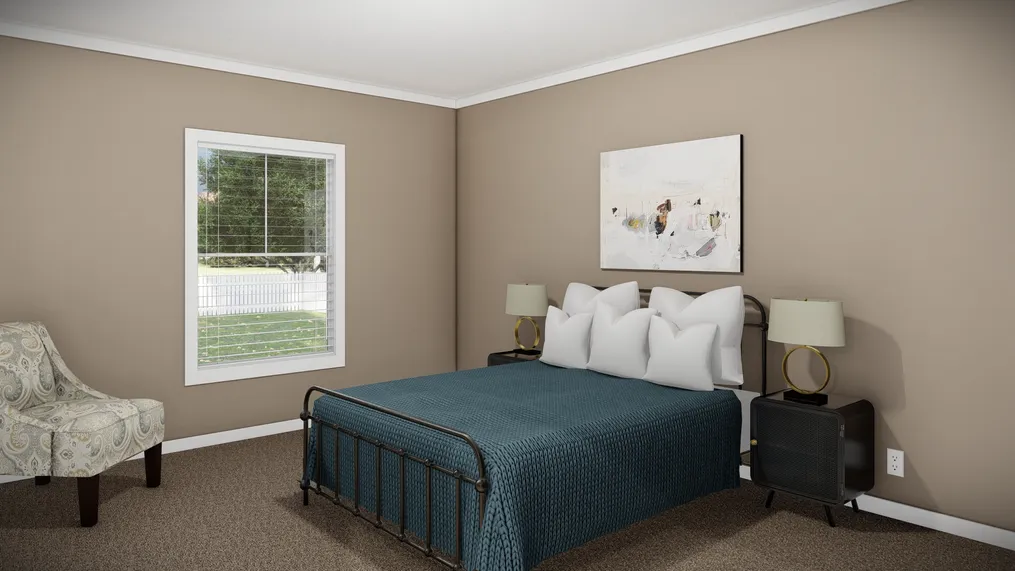 The THE BRYANT Guest Bedroom. This Manufactured Mobile Home features 4 bedrooms and 2 baths.