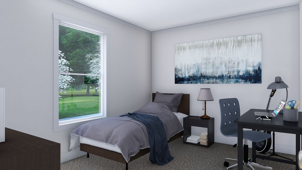 The LOVELY DAY Bedroom. This Modular Home features 4 bedrooms and 2 baths.