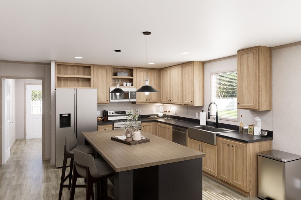 The TRADITION 3260 Kitchen. This Manufactured Mobile Home features 3 bedrooms and 2 baths.