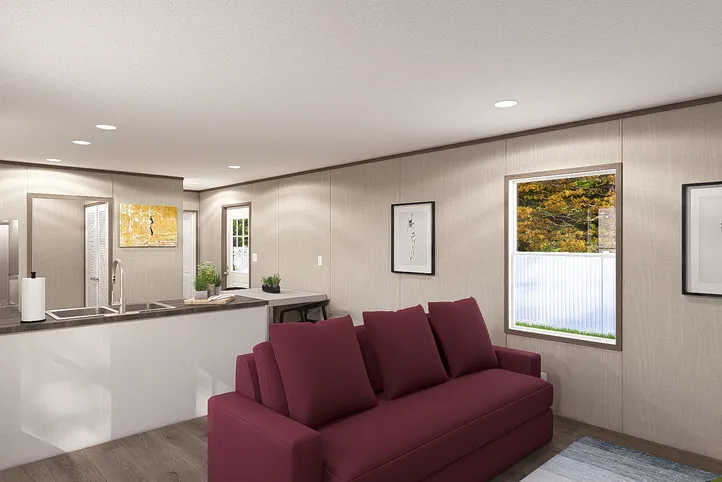 The LEGEND 14X66 Living Room. This Manufactured Mobile Home features 3 bedrooms and 2 baths.