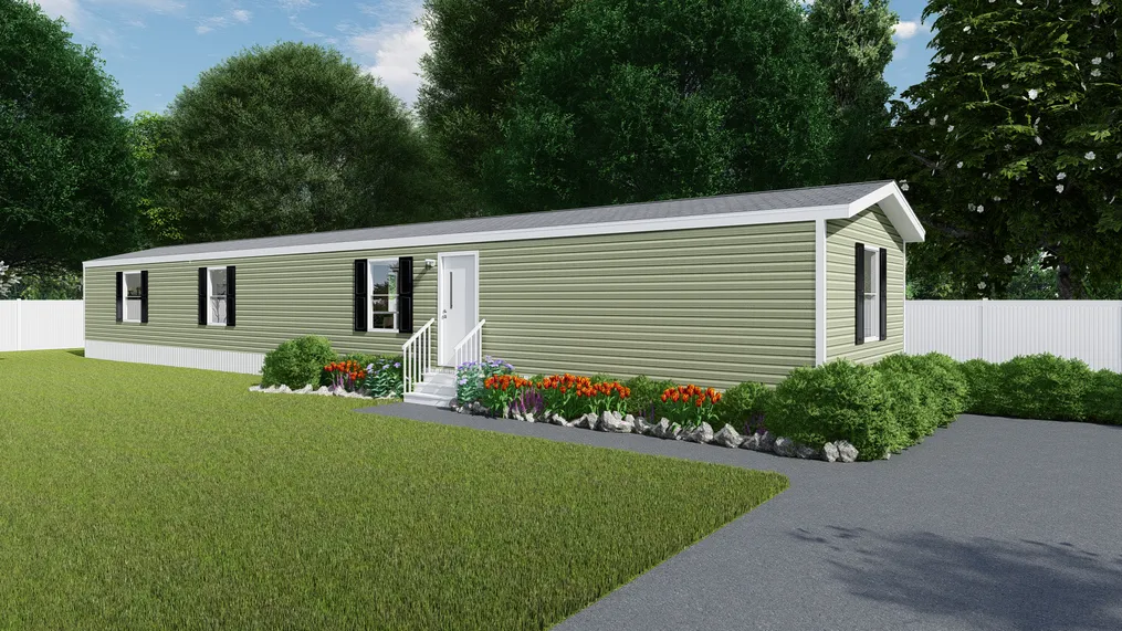 The CELEBRATION Exterior. This Manufactured Mobile Home features 3 bedrooms and 2 baths.
