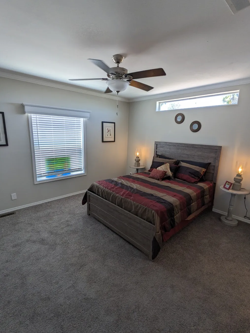 The CATALINA Primary Bedroom. This Manufactured Mobile Home features 3 bedrooms and 2 baths.