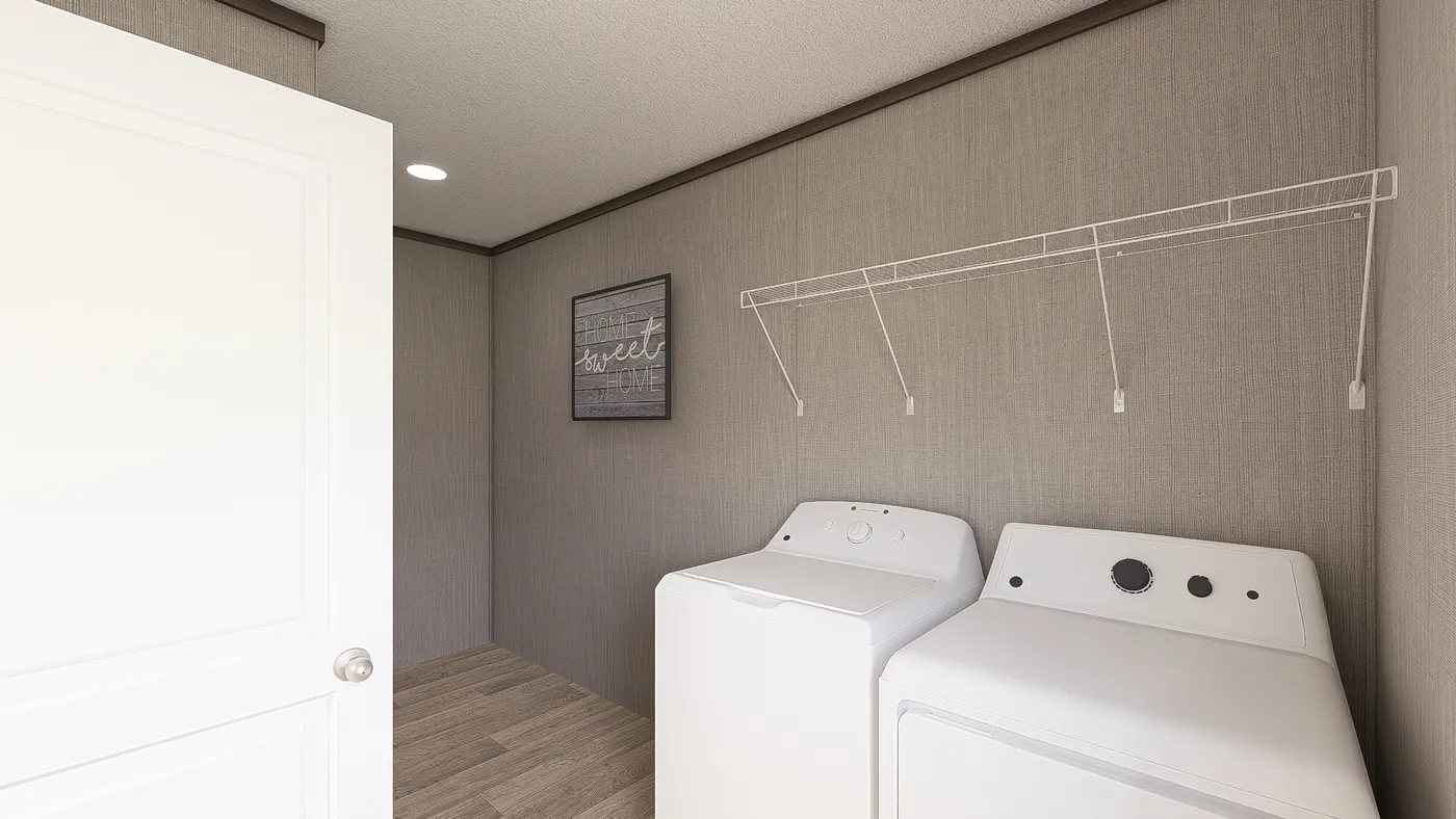 The ULTRA PRO 3 BR 28X60 Utility Room. This Manufactured Mobile Home features 3 bedrooms and 2 baths.