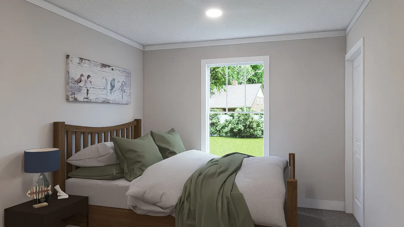 The LIMELIGHT Primary Bedroom. This Manufactured Mobile Home features 3 bedrooms and 2 baths.