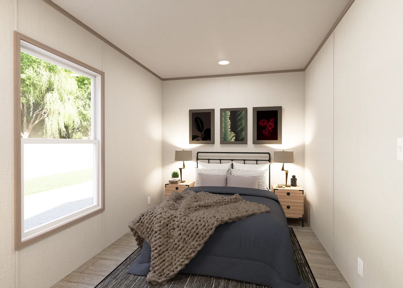 The FLEX COASTAL BREEZE Bedroom. This Manufactured Mobile Home features 3 bedrooms and 2 baths.