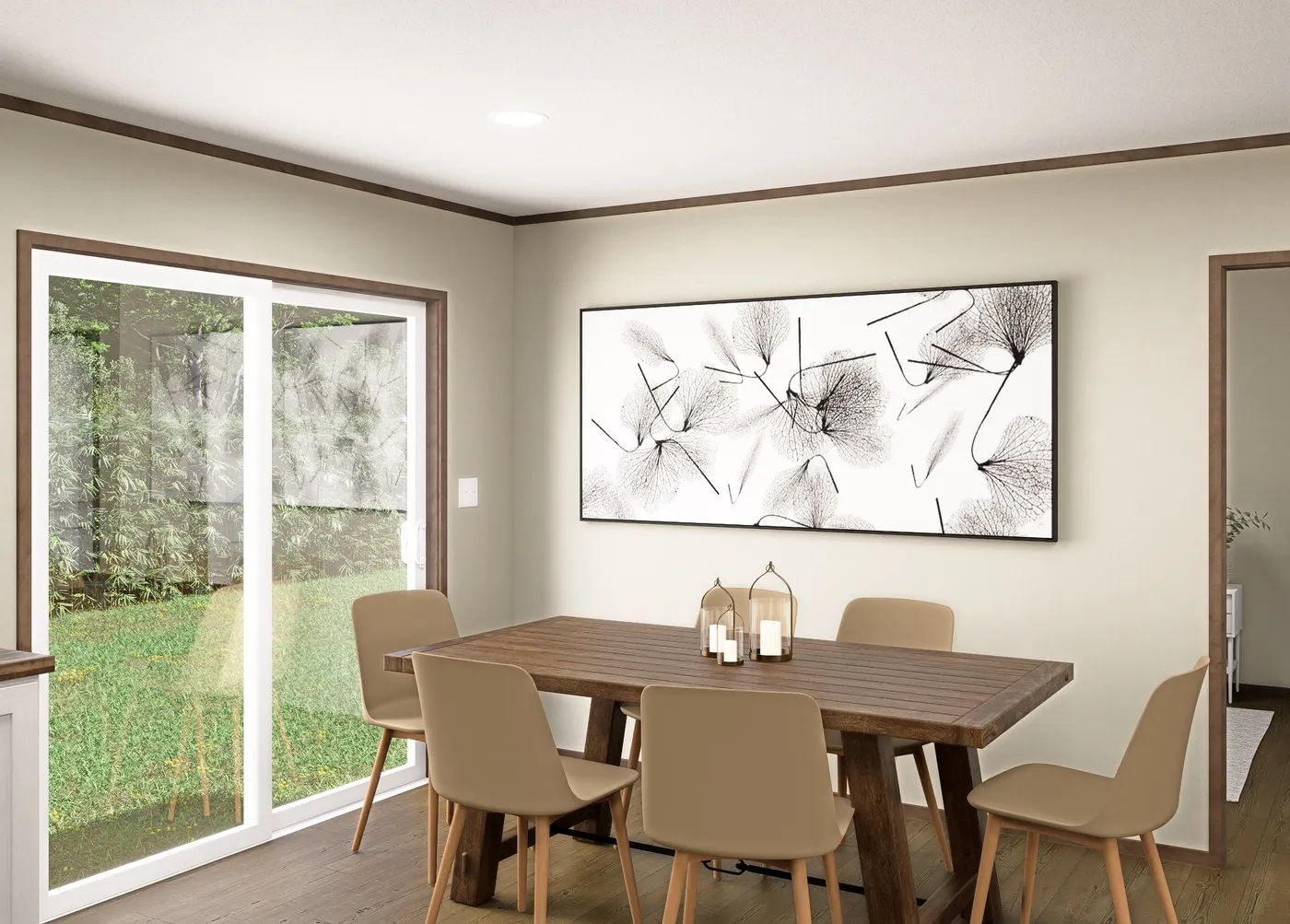 The DESOTO Dining Area. This Manufactured Mobile Home features 3 bedrooms and 2 baths.