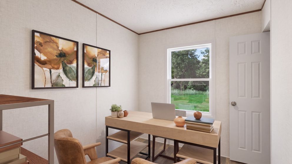 The HICKORY Guest Bedroom. This Manufactured Mobile Home features 3 bedrooms and 2 baths.