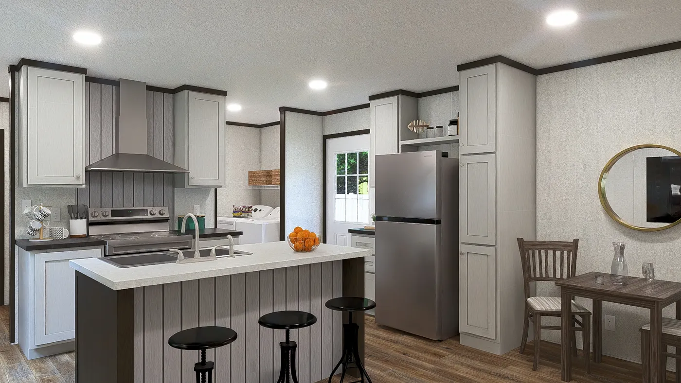 The ESSENCE Kitchen. This Manufactured Mobile Home features 3 bedrooms and 2 baths.