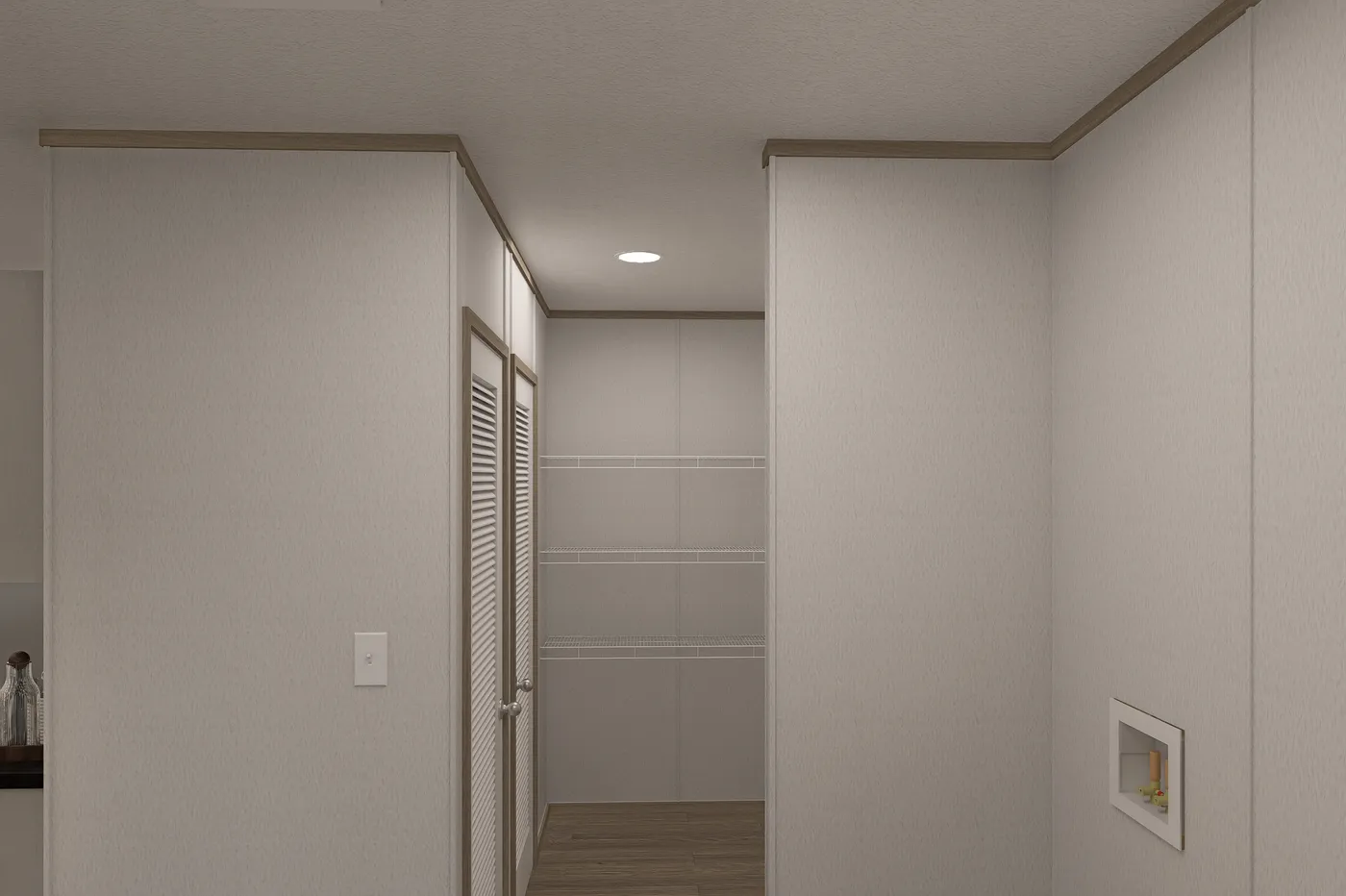 The THE EAGLE 48 Utility Room. This Manufactured Mobile Home features 3 bedrooms and 2 baths.