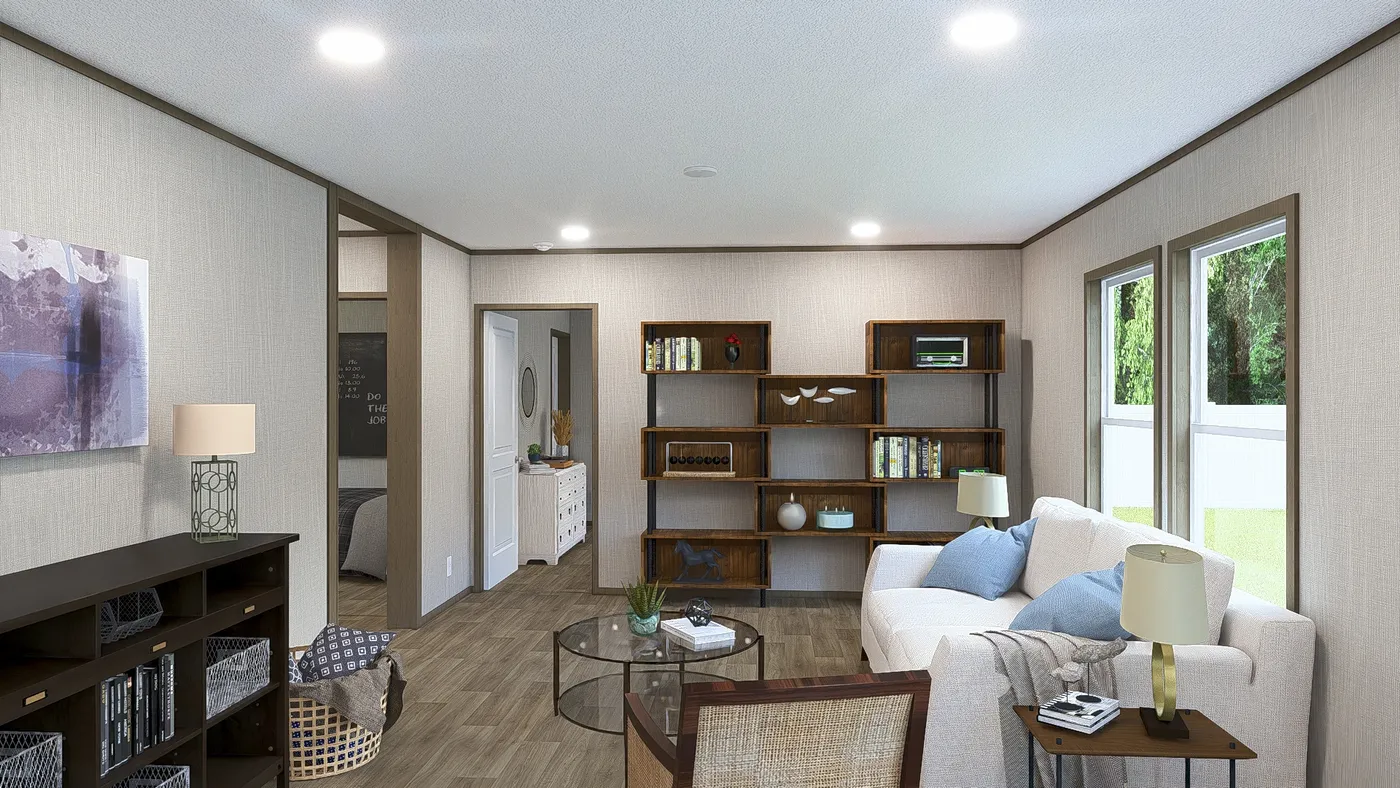 The MOROCCO Family Room. This Manufactured Mobile Home features 4 bedrooms and 2 baths.