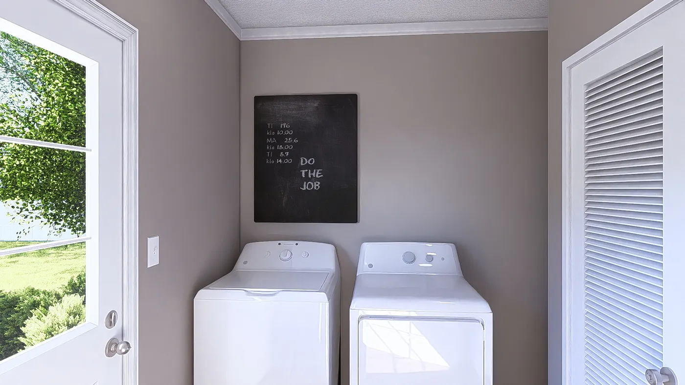 The THE ABIGAIL II Utility Room. This Manufactured Mobile Home features 3 bedrooms and 2 baths.