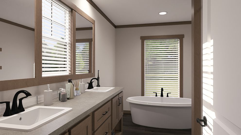 The ISABELLA Primary Bathroom. This Manufactured Mobile Home features 3 bedrooms and 2 baths.