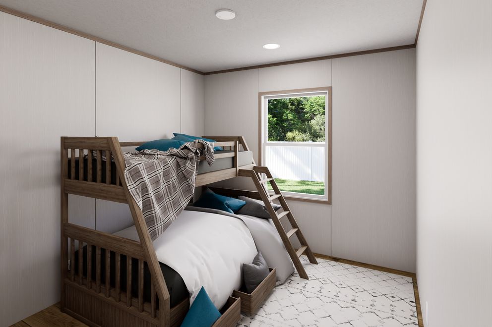 The ULTRA FLEX Bedroom. This Manufactured Mobile Home features 3 bedrooms and 2 baths.
