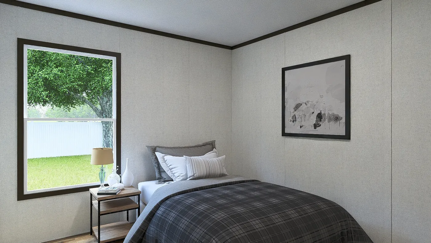The BALANCE Bedroom. This Manufactured Mobile Home features 3 bedrooms and 2 baths.