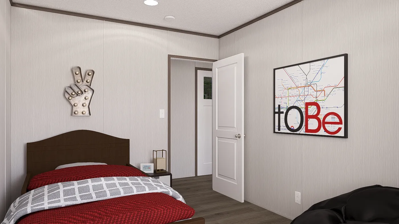 The LEGEND ANNIVERSARY 16X76 Bedroom. This Manufactured Mobile Home features 3 bedrooms and 2 baths.