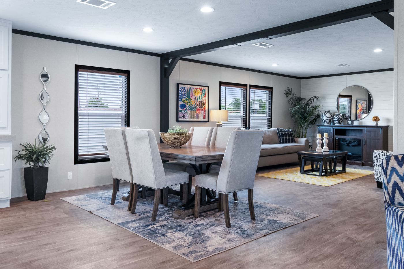 The HERCULES Dining Area. This Manufactured Mobile Home features 4 bedrooms and 2 baths.