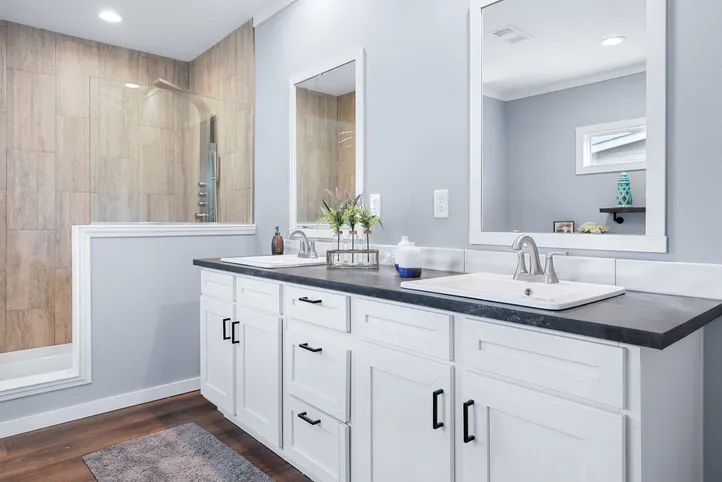The THE ATLAS Primary Bathroom. This Manufactured Mobile Home features 4 bedrooms and 3 baths.