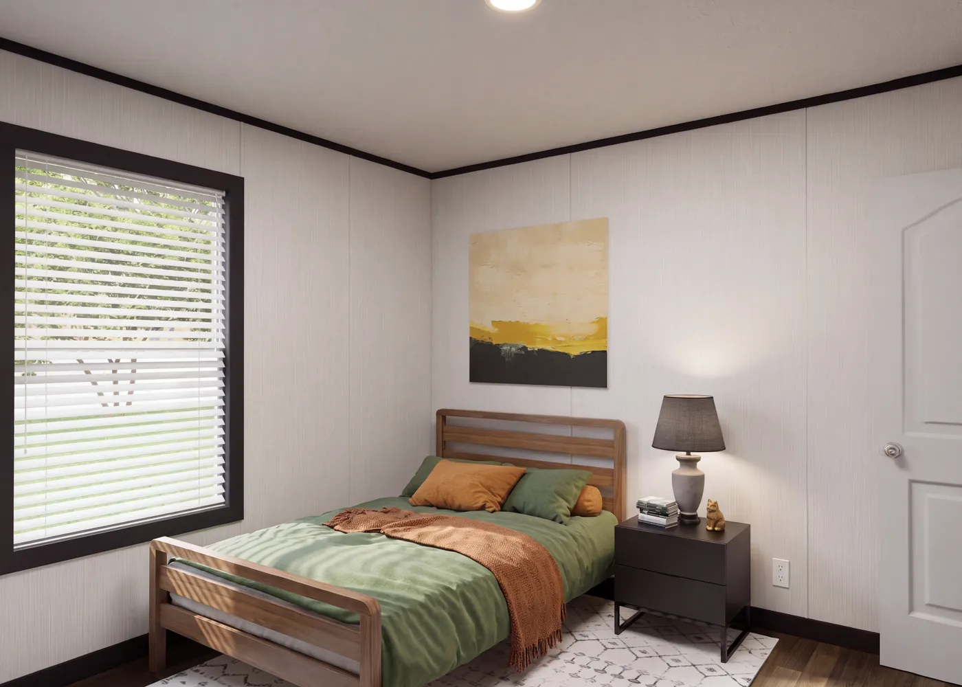 The THE FUSION 32H Bedroom. This Manufactured Mobile Home features 5 bedrooms and 3 baths.