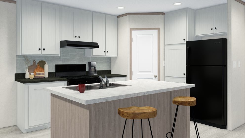 The 4828-5783 THE PULSE Kitchen. This Manufactured Mobile Home features 3 bedrooms and 2 baths.