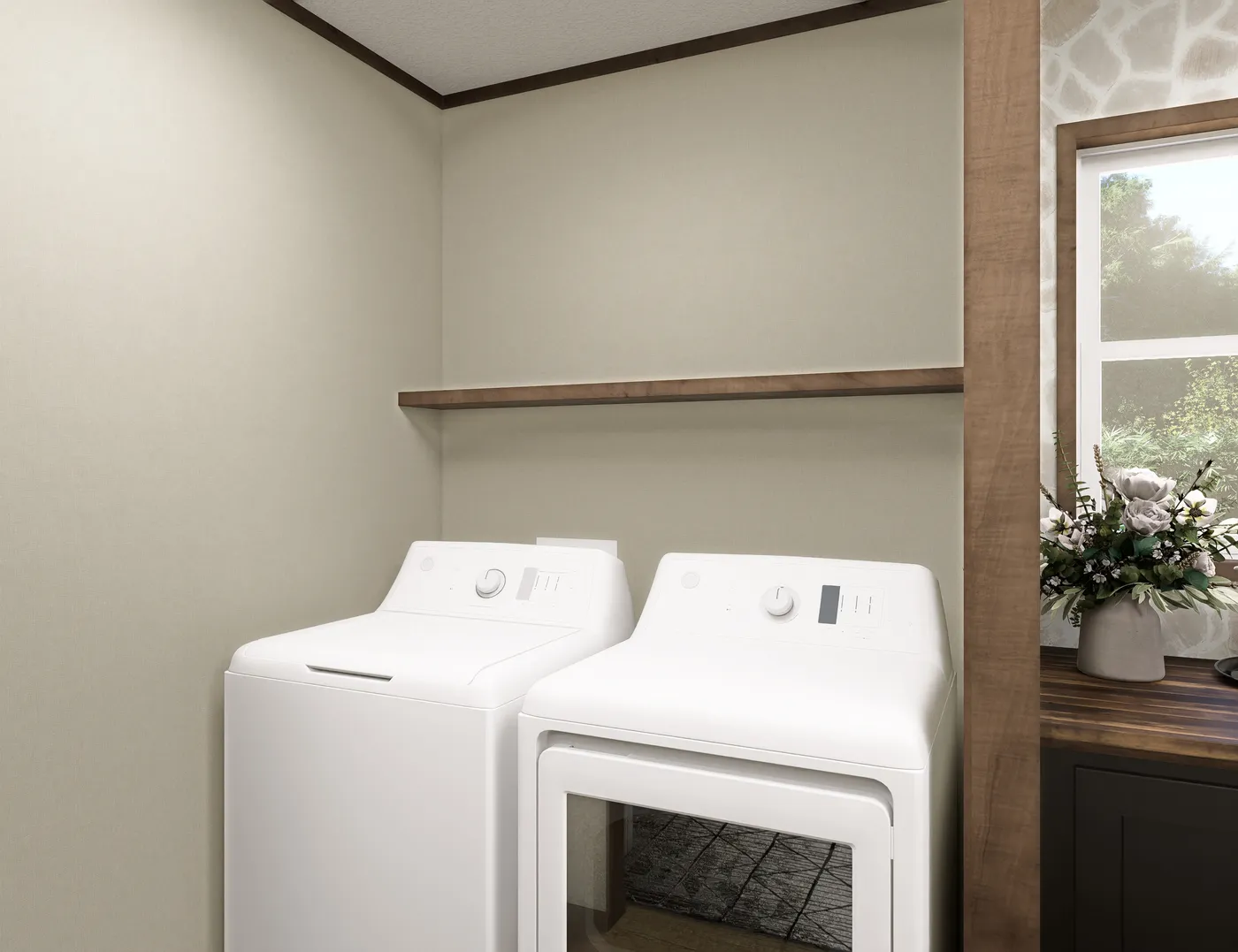 The TUSCANY Utility Room. This Manufactured Mobile Home features 2 bedrooms and 2 baths.