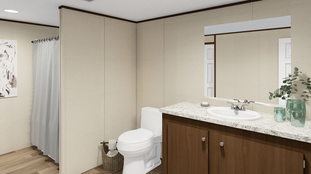 The WONDER Primary Bathroom. This Manufactured Mobile Home features 4 bedrooms and 2 baths.