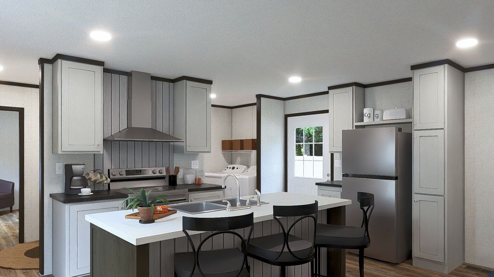 The SENSATION Kitchen. This Manufactured Mobile Home features 3 bedrooms and 2 baths.