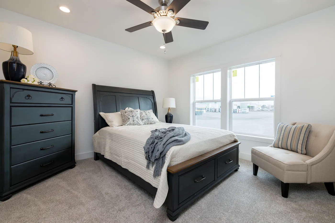 The WINSTON Guest Bedroom. This Manufactured Mobile Home features 3 bedrooms and 2 baths.