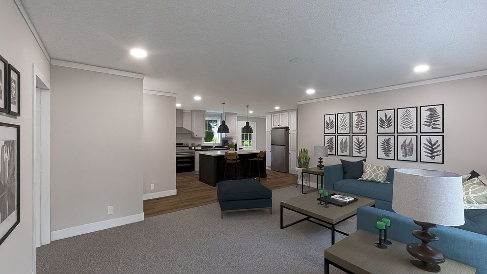 The LET IT BE Foyer. This Manufactured Mobile Home features 3 bedrooms and 2 baths.
