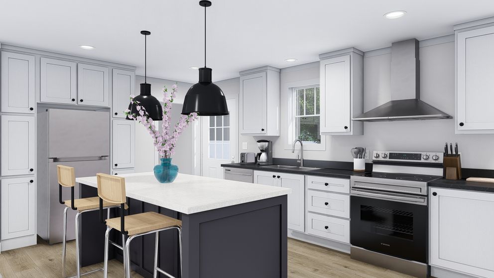 The MY GIRL Kitchen. This Manufactured Mobile Home features 3 bedrooms and 2 baths.