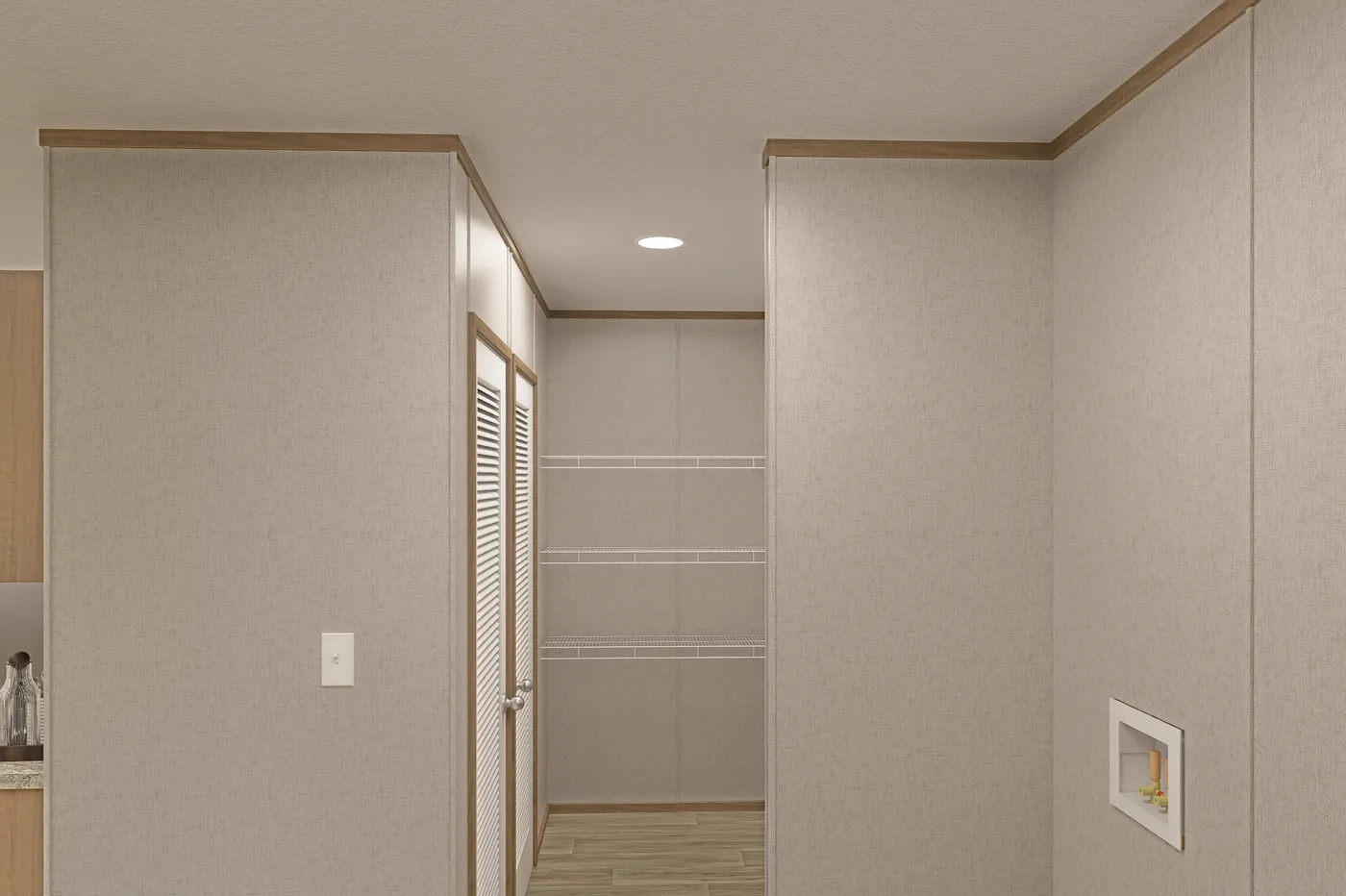 The THE EAGLE 52 Utility Room. This Manufactured Mobile Home features 3 bedrooms and 2 baths.