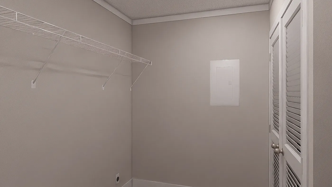 The SHOUT Utility Room. This Manufactured Mobile Home features 3 bedrooms and 2 baths.