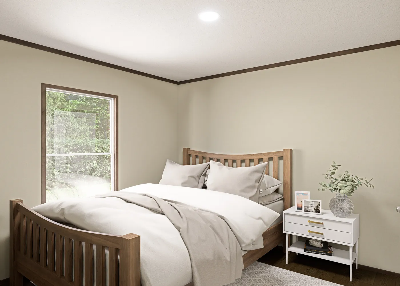 The DESOTO Guest Bedroom. This Manufactured Mobile Home features 3 bedrooms and 2 baths.