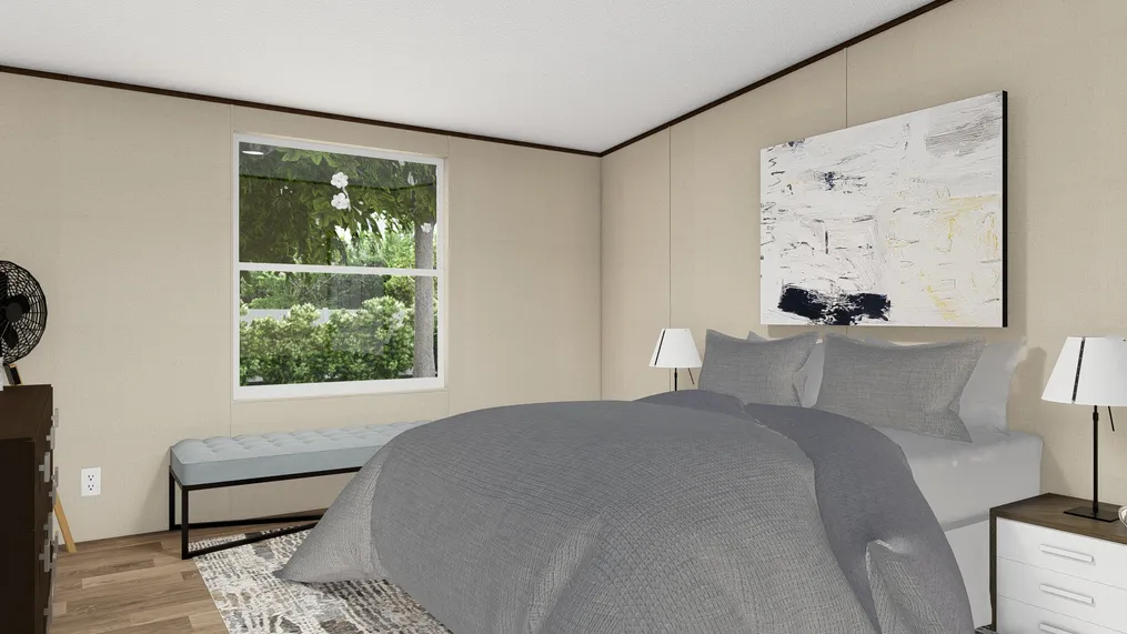 The TRIUMPH Bedroom. This Manufactured Mobile Home features 5 bedrooms and 3 baths.