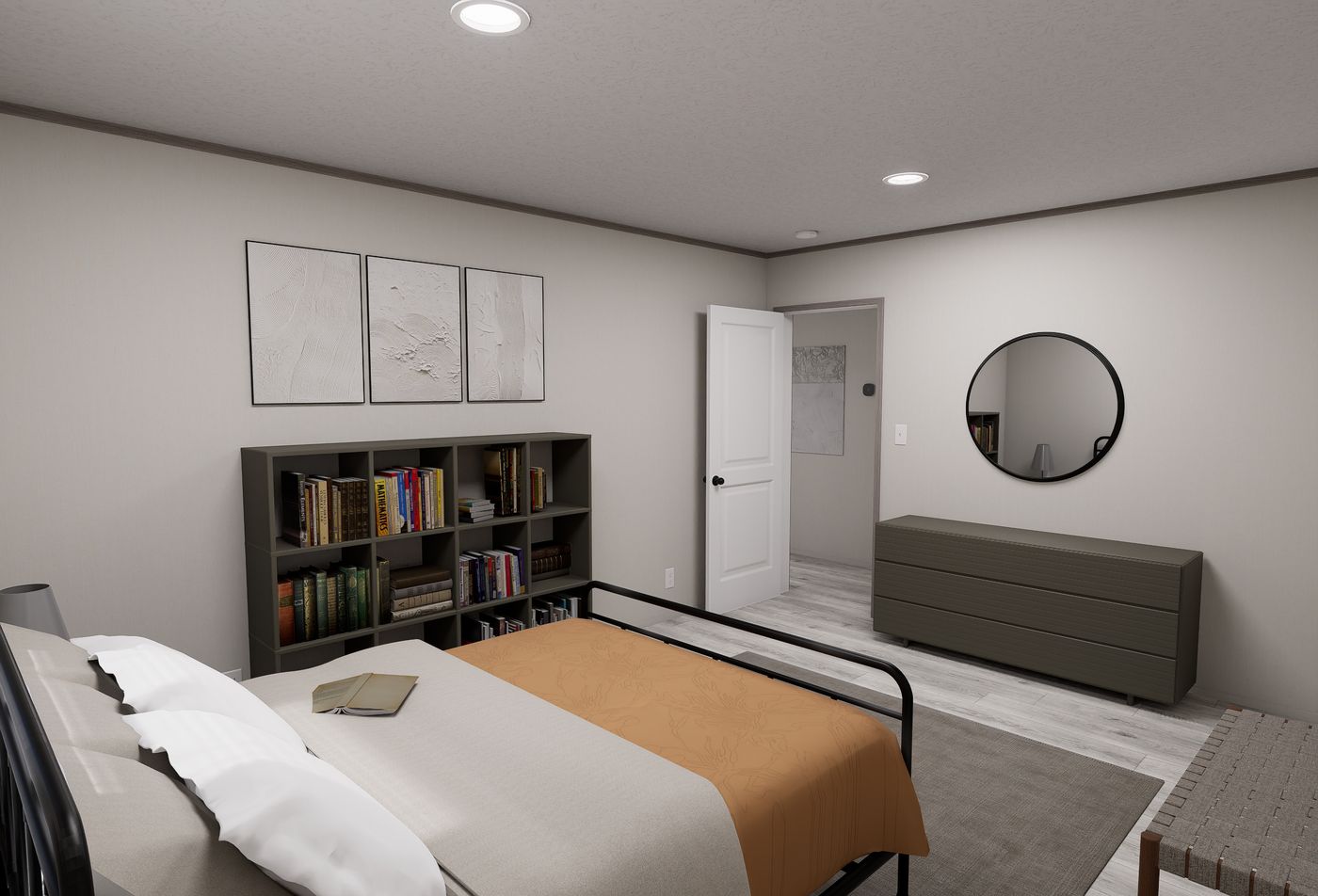 The DIAMOND Bedroom. This Manufactured Mobile Home features 3 bedrooms and 2 baths.