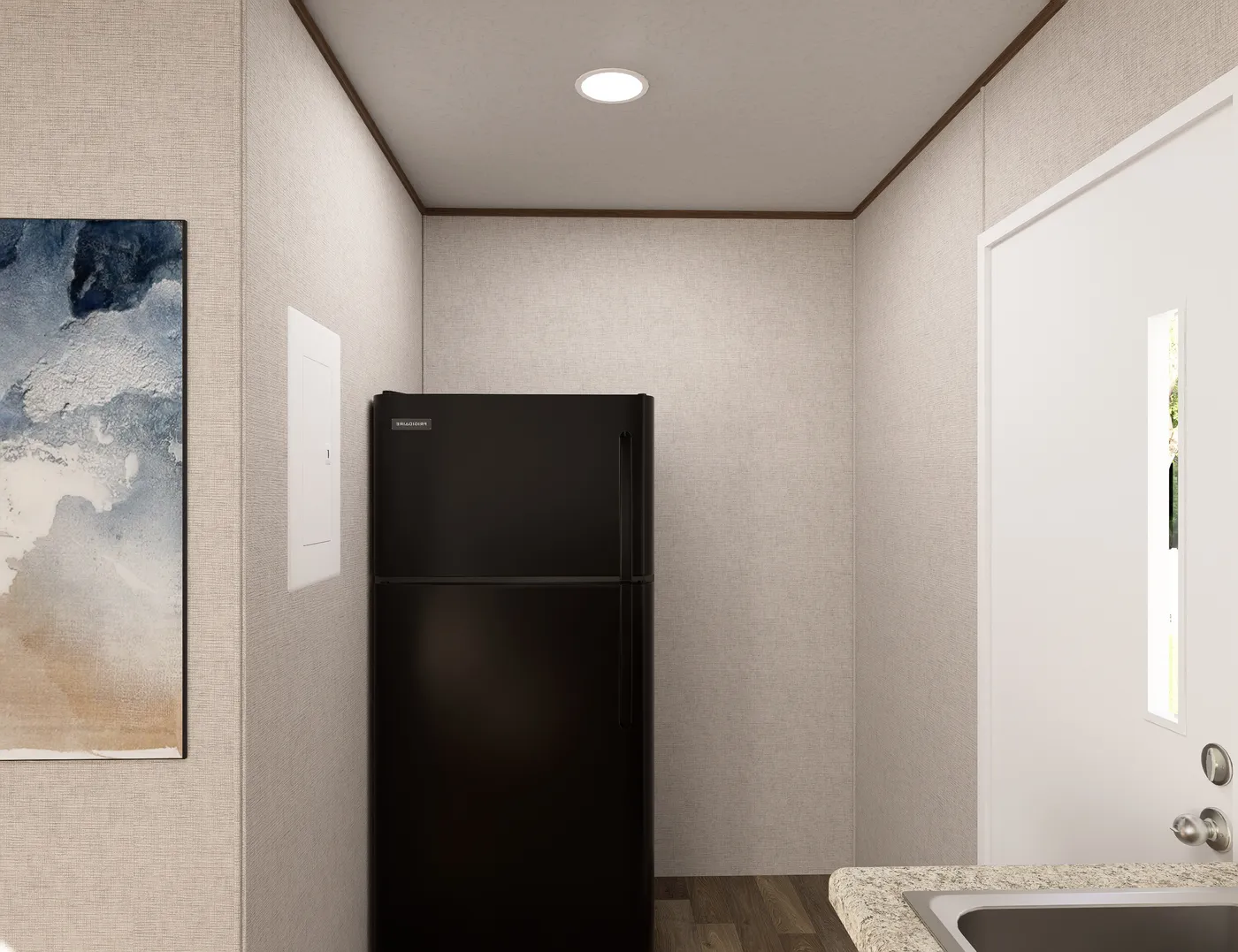 The TULIP Utility Room. This Manufactured Mobile Home features 2 bedrooms and 1 bath.