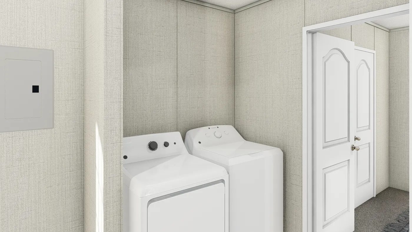 The COASTAL BREEZE I  16X72 Utility Room. This Manufactured Mobile Home features 3 bedrooms and 2 baths.