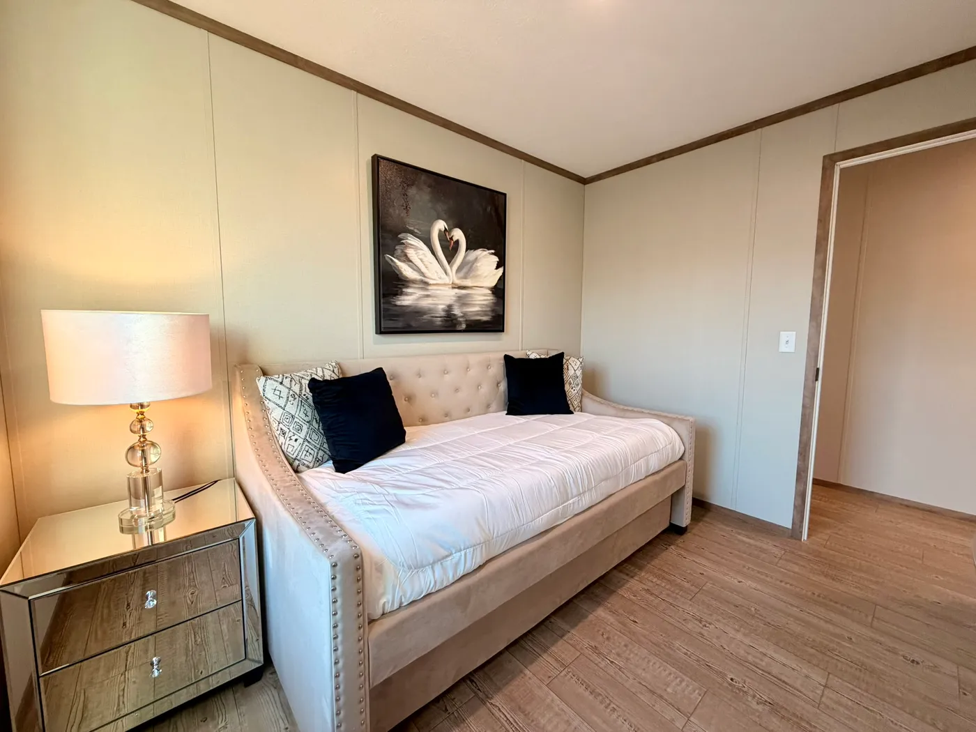 The BERYL Guest Bedroom. This Manufactured Mobile Home features 3 bedrooms and 2 baths.