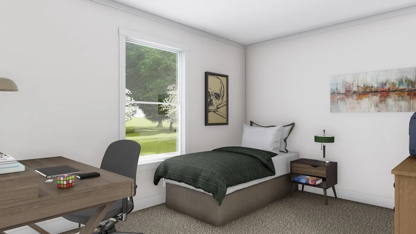 The 2001 "LET IT BE" 5628 Guest Bedroom. This Manufactured Mobile Home features 3 bedrooms and 2 baths.