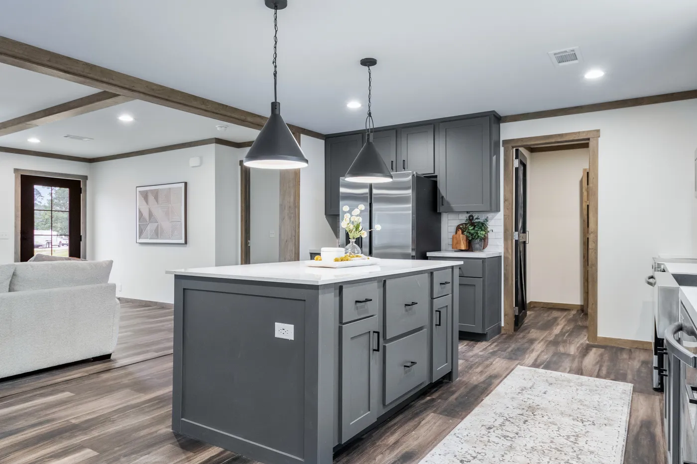 The EVERETT ELITE Kitchen. This Manufactured Mobile Home features 4 bedrooms and 3 baths.