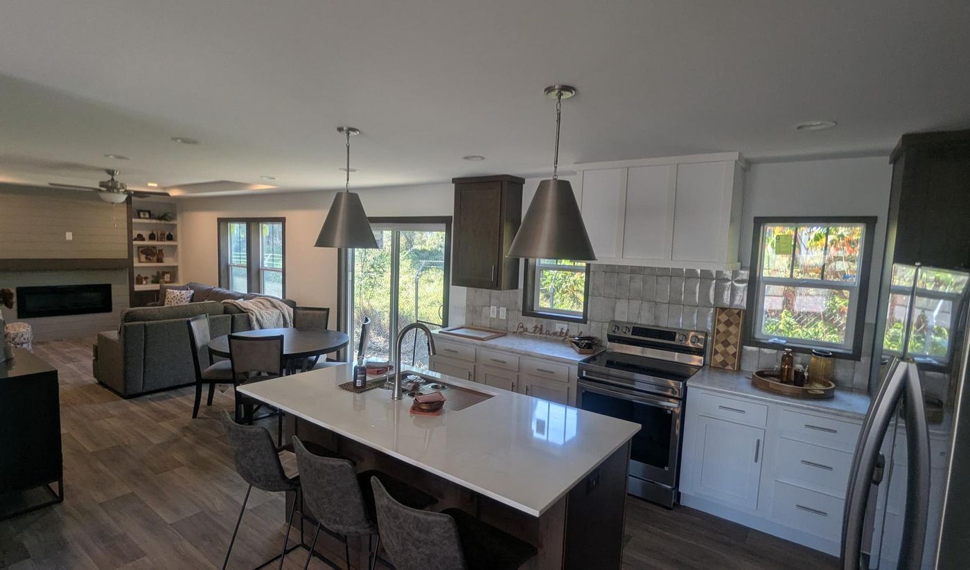 The LEGEND 78 MOD Kitchen. This Modular Home features 3 bedrooms and 2 baths.
