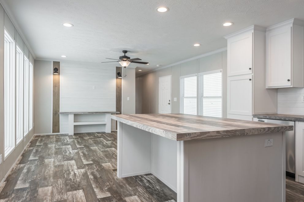 The WILLOW Living Room. This Manufactured Mobile Home features 3 bedrooms and 2 baths.