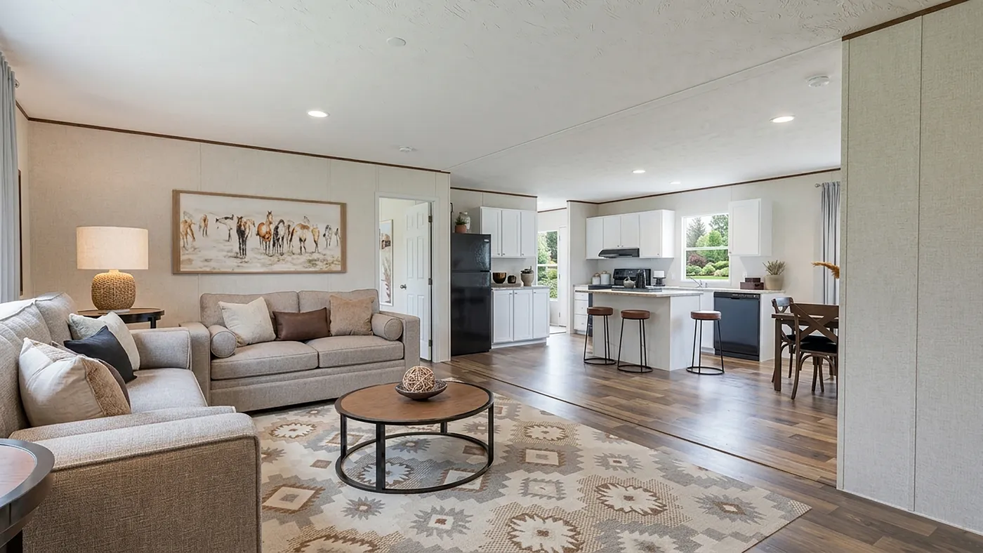 The MAPLE Foyer. This Manufactured Mobile Home features 3 bedrooms and 2 baths.