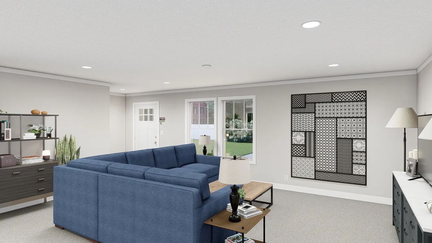 The LIMELIGHT Living Room. This Manufactured Mobile Home features 3 bedrooms and 2 baths.