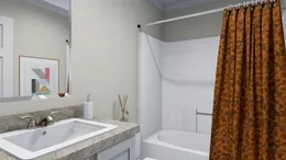 The 4207 "EMERALD" 7616 Guest Bathroom. This Manufactured Mobile Home features 3 bedrooms and 2 baths.