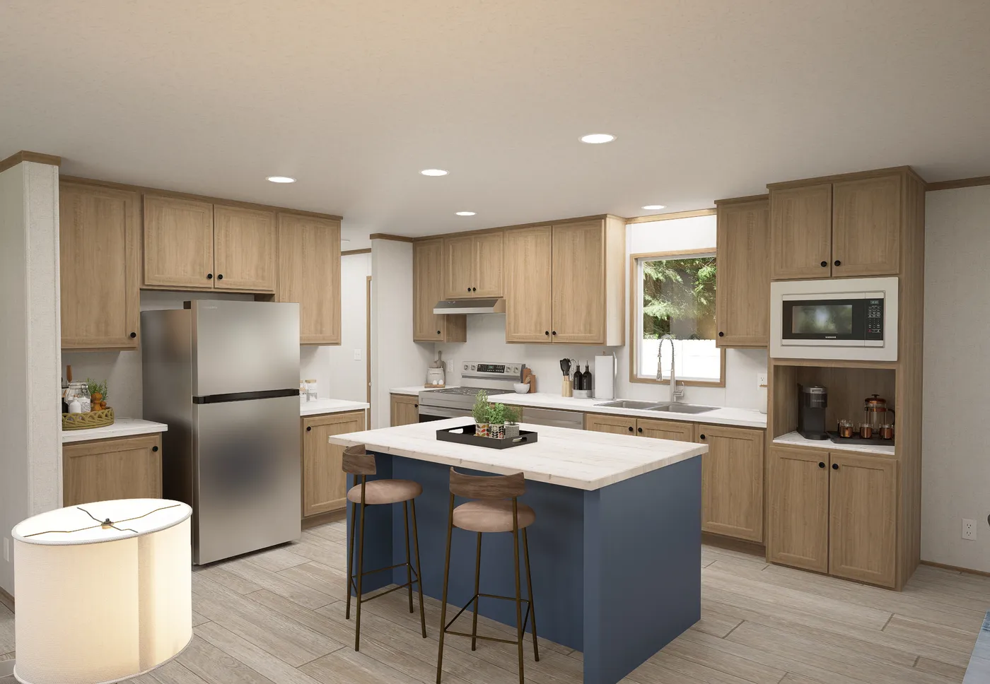 The THE MOUNTAINEER 68 Kitchen. This Manufactured Mobile Home features 4 bedrooms and 2 baths.