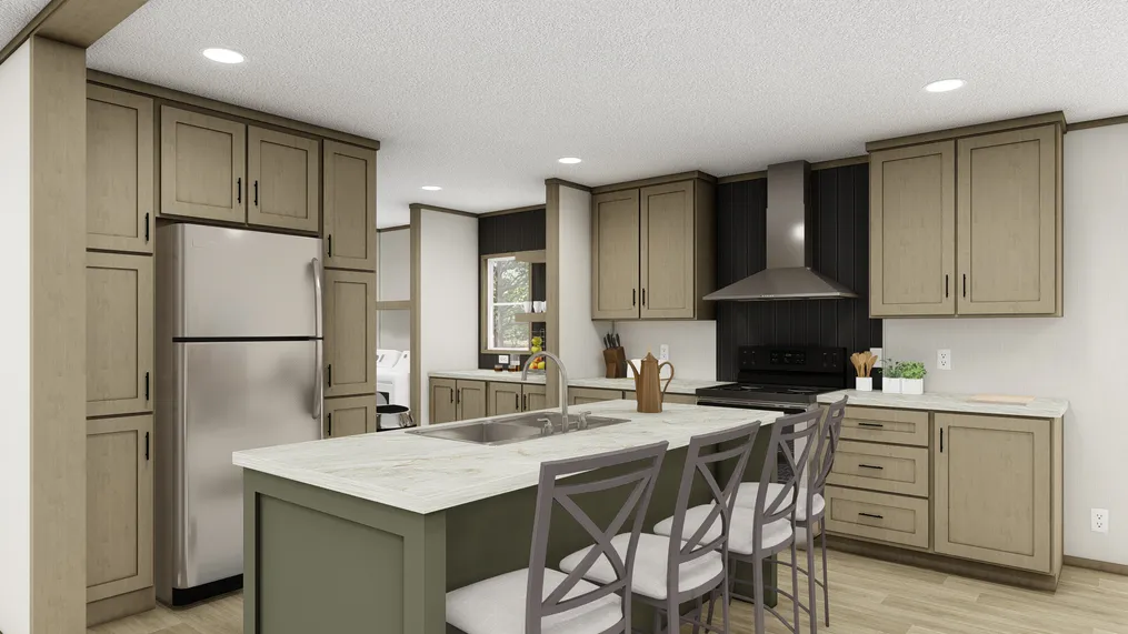 The DE SOTO 28X48 Kitchen. This Manufactured Mobile Home features 3 bedrooms and 2 baths.