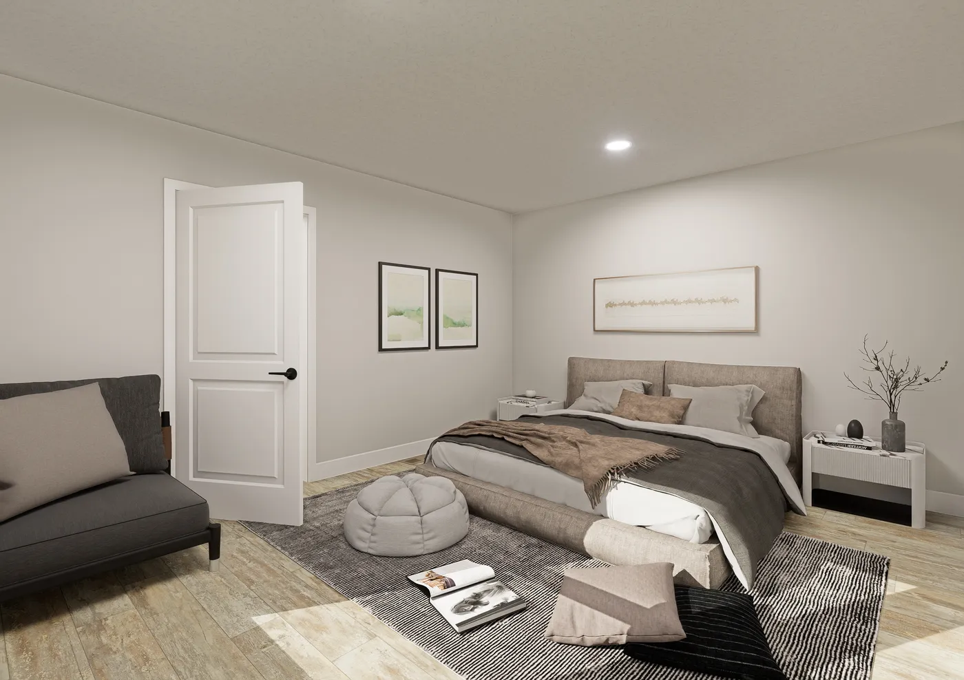 The ANNIVERSARY 1566 Primary Bedroom. This Manufactured Mobile Home features 2 bedrooms and 2 baths.